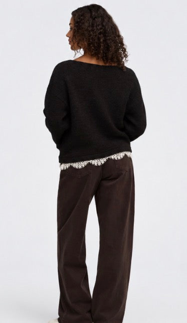 JDY Stephanie Lace Trim Knit