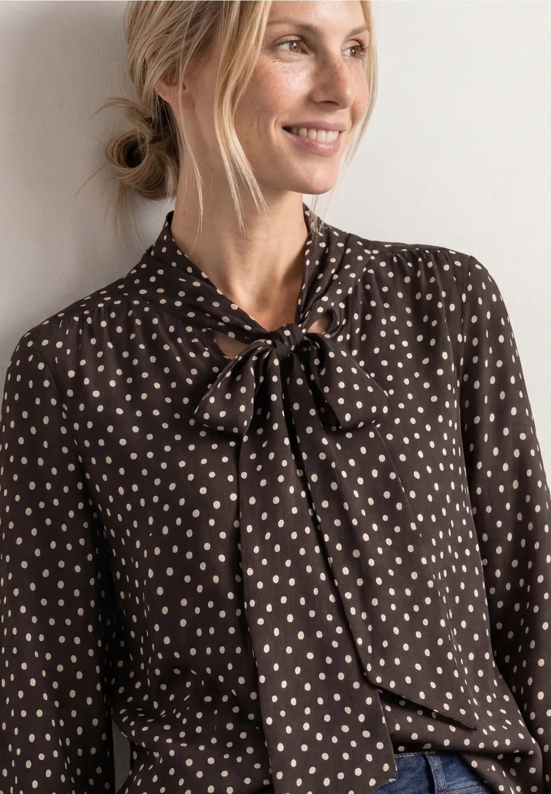 St-one poka dot blouse
