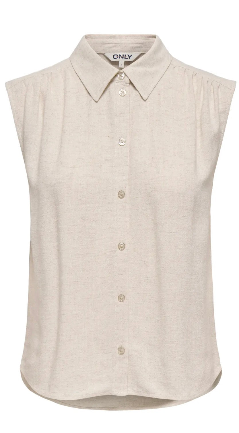 Only Siesta linen blend shirt