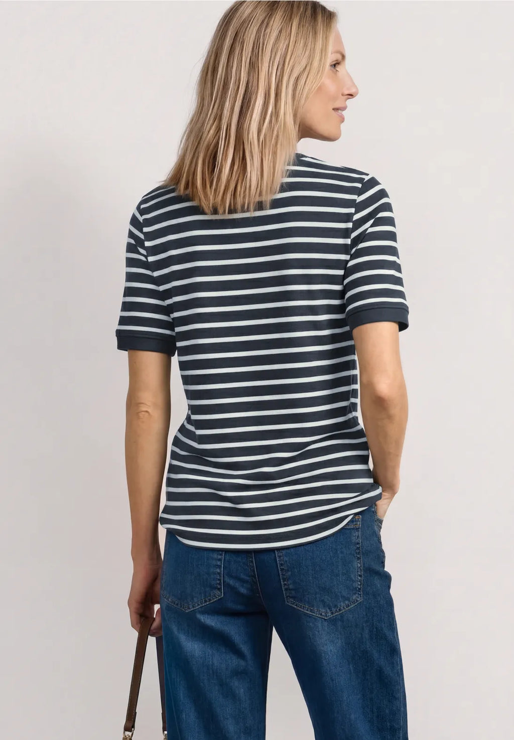 Street-One Stripe T-shirt with Boat Neck