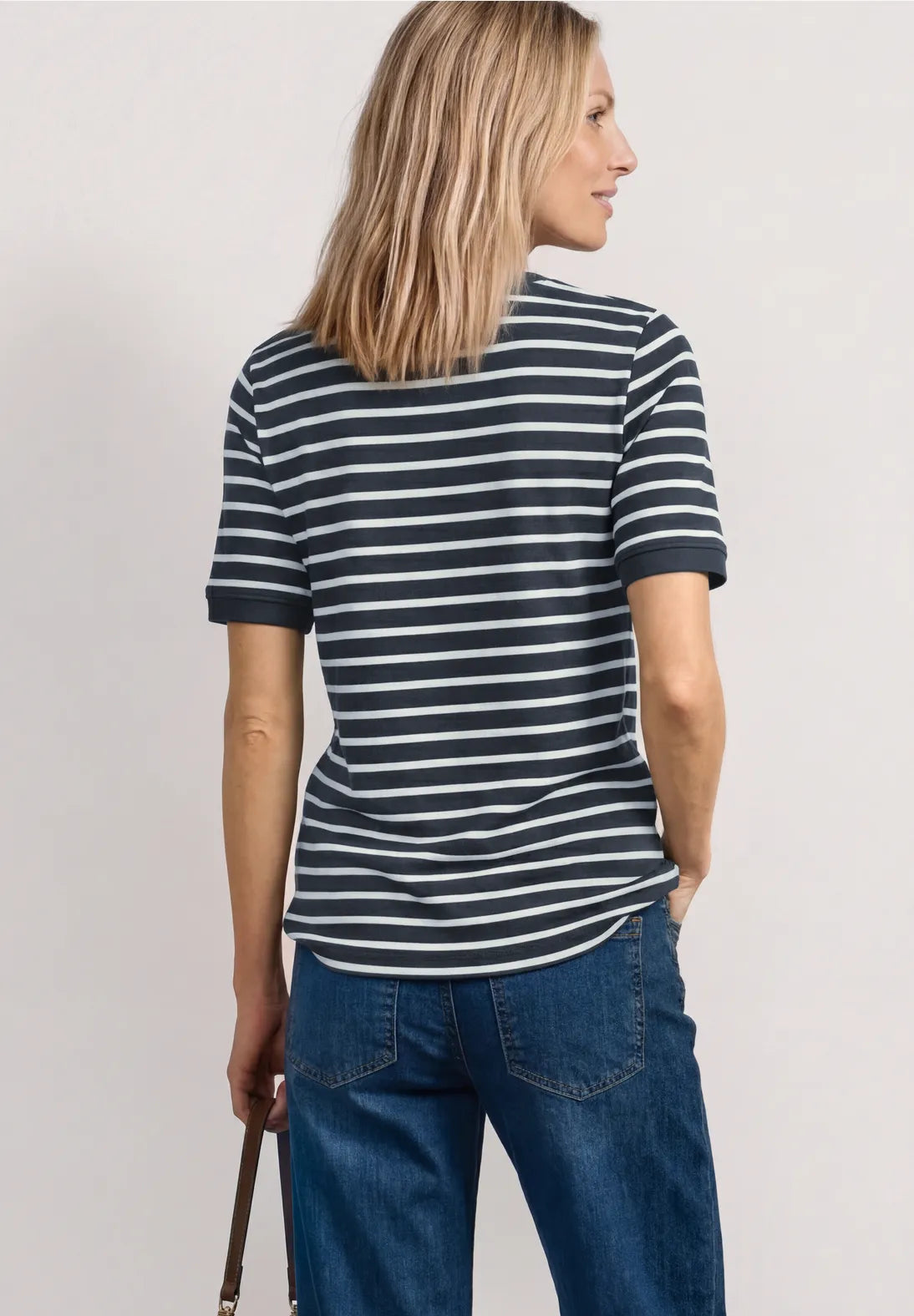 Street-One Stripe T-shirt with Boat Neck